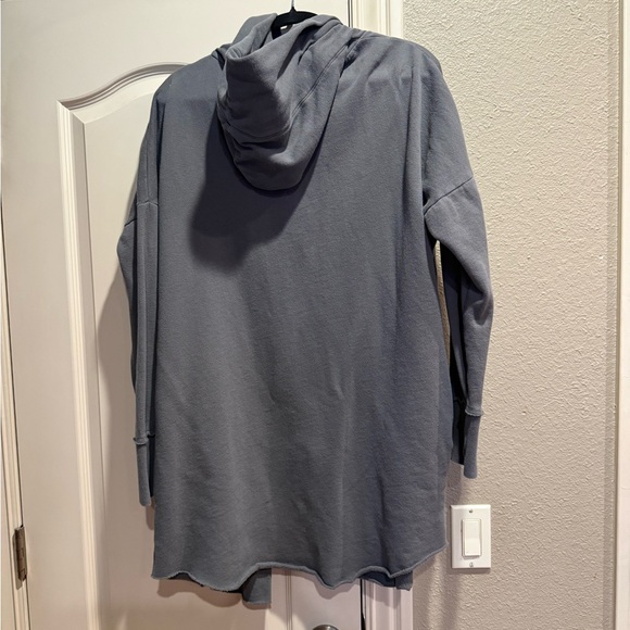 Mono B charcoal gray hooded open front cardigan with pockets - Picture 5 of 5